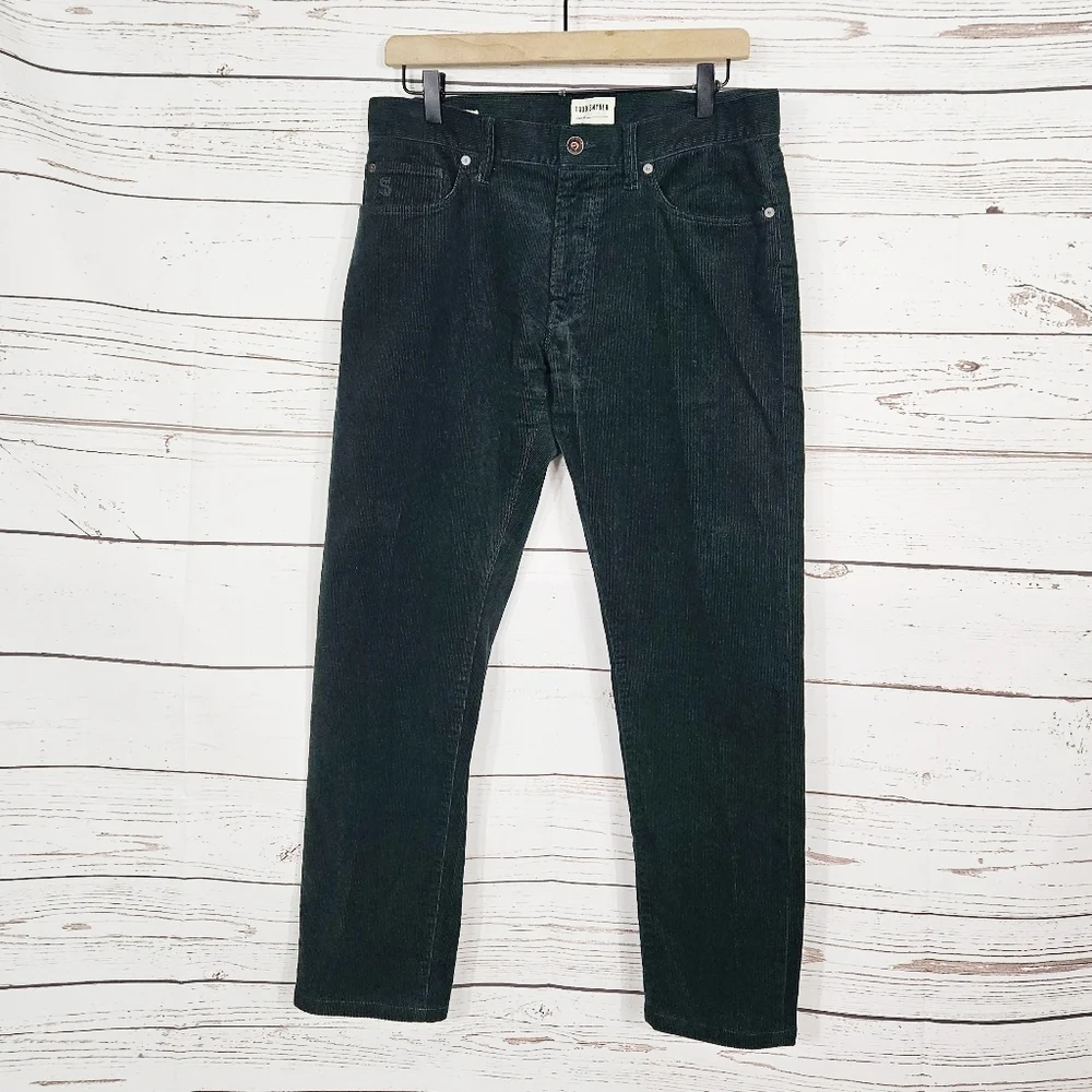 Todd Snyder | Slim 5 Pocket Dark Green Corduory Pant 30x32
